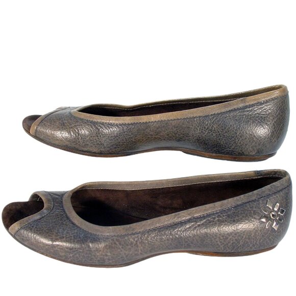 CALLEEN CORDERO $350 Starburst Studded Leather Peep Toe Flats 6 - N. HOLLYWOOD - Picture 4 of 9